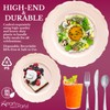 360 Piece Elegant Disposable Plastic Dinnerware Set for 60 Guests