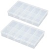 2 PCS Transparent Beads Storage Containers Box, Plastic Bead Organizers