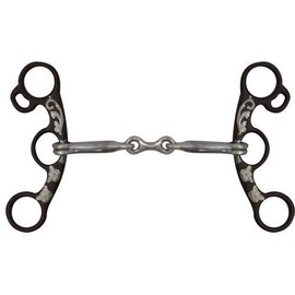 Showman Brown Steel Short Shank Dogbone Bit! New Horse TACK!