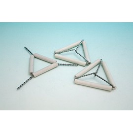 Beyondsupply-Bunsen Burner Tripod Ceramic Triangle Support Holder a Set of 3