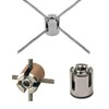 10Pcs Cross Cable Clamps 3mm Wire Rope Cross Clamps 316