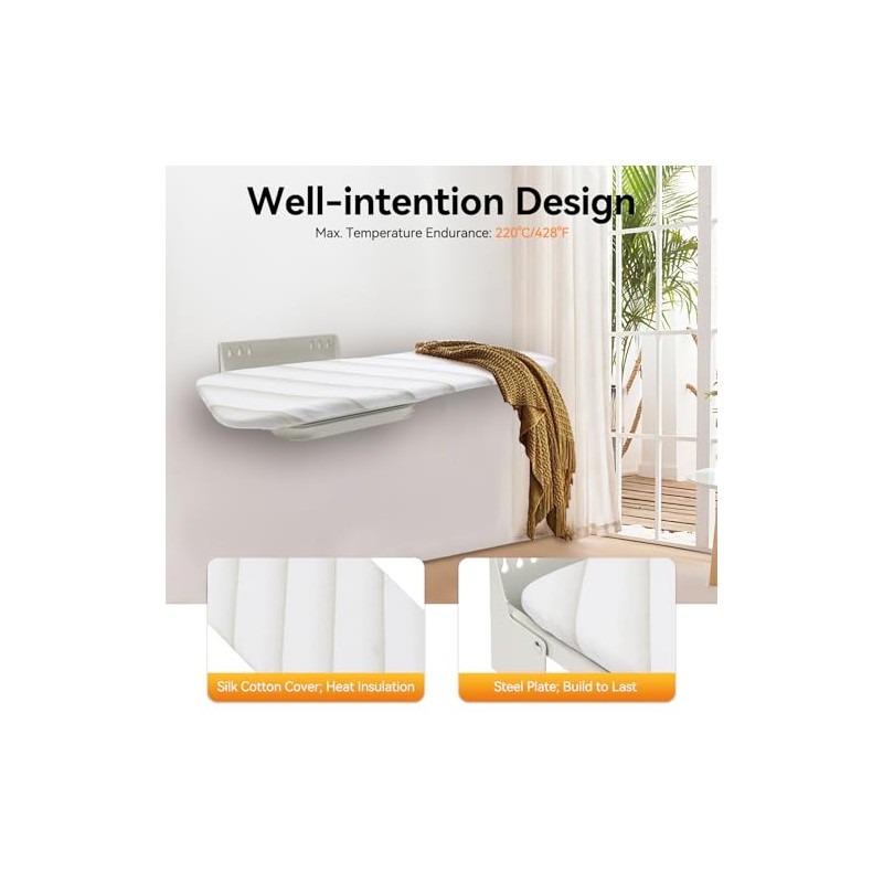 Kaibrite - Tabla de planchar de pared que ahorra espacio,