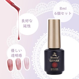 Color Gel, One-Step Gel, No Topcoat Required, No Base Coat, Gel Nails, Set of 6, 3 in 1 Effects