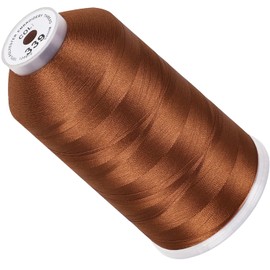 New Brothread - Bobina enorme individual de 5000 m, cada hilo para máquina de bordar de poliéster, 40 W, para máquinas comerciales y domésticas, color café arcilla