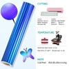 VINYL FROG Holographic HTV Vinyl Roll 12"x5ft Blue Metallic Heat