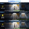 Daphino Solar Outdoor 2500LM Security Lights, 3 Heads Dimmable SpotLights