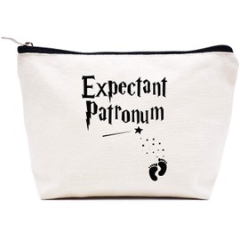 Expectant Patronum - Mom to Be Gift -Have a Baby Gift - Funny Mom Pregnancy Announcement Gift - Baby Reveal Gift for New Mom Mother - Makeup Bag Cosmetic Bag Travel Pouch Gift