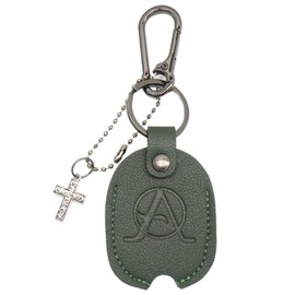 LVYOUME Premium Car Key Cover -nitial Letter Keychain| Leather Key Sleeve for Broken Keys, Universal Key Sleeve Caps for House & Car Keys