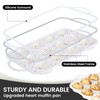 Vinino Silicone Heart Shaped Muffin Pan with Metal Reinforced Frame,