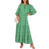ANRABESS Womens Boho Maxi Dresses 2025 Summer V Neck Puff