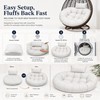 Water-Resistant Egg Chair Cushion Replacement, Light Grey, 47 x 47