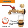 Rain Barrel Spigot kit, Brass Outdoor Faucets, Water Spigot-Include Filter,Bulkhead