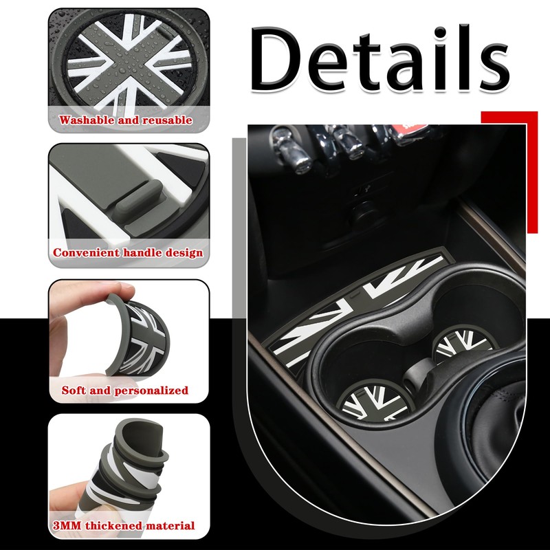 TOMALL Cup Coaster Compatible with Mini Cooper F60 Countryman 2017-2024