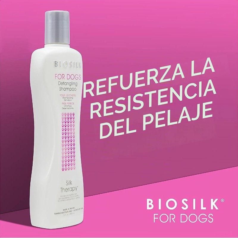 BioSilk for Dogs Silk Therapy Detangling Dog Shampoo