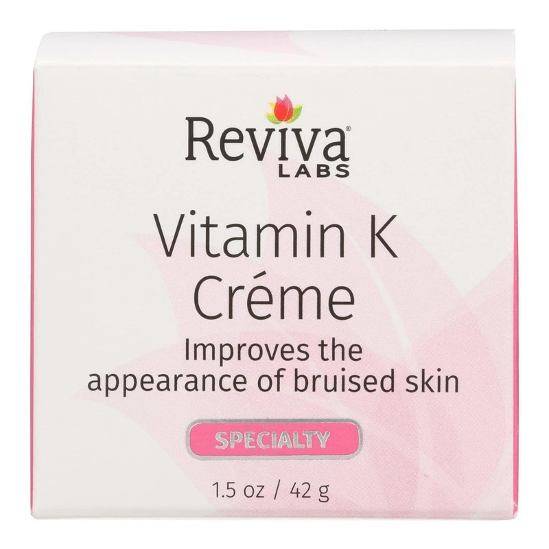Reviva Labs Vitamin K Cream, For All Skin Types, 2-Ounce,