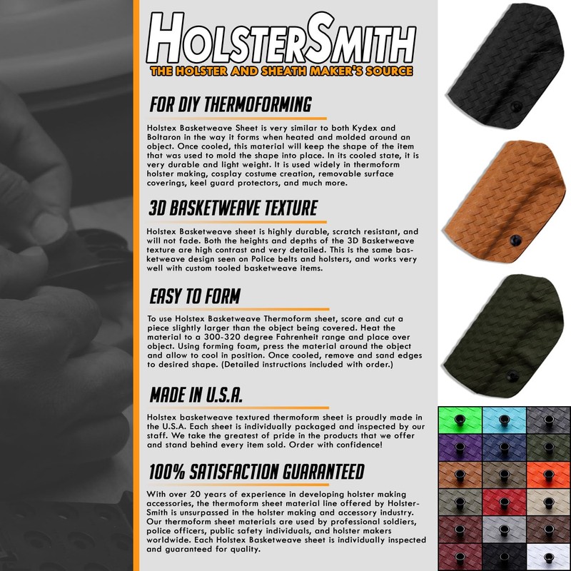 HOLSTEX Thermoform Sheet - (Basketweave Texture) - (.080 Thickness) -