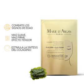 Marie d'Argan Mascarilla Facial Antiedad con Colágeno Marino, Hidratante, Reafirmante, Antiarrugas, Efecto Tensor