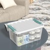 Gainhope 6 Packs Plastic Latch Boxes, Clear Stackable Storage Container