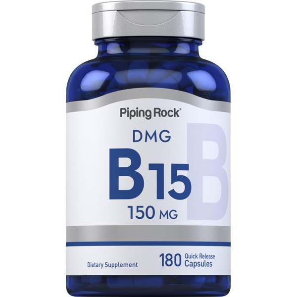 Piping Rock DMG Supplement | B15 | 150 mg | 180 Capsules | Non-GMO, Gluten Free
