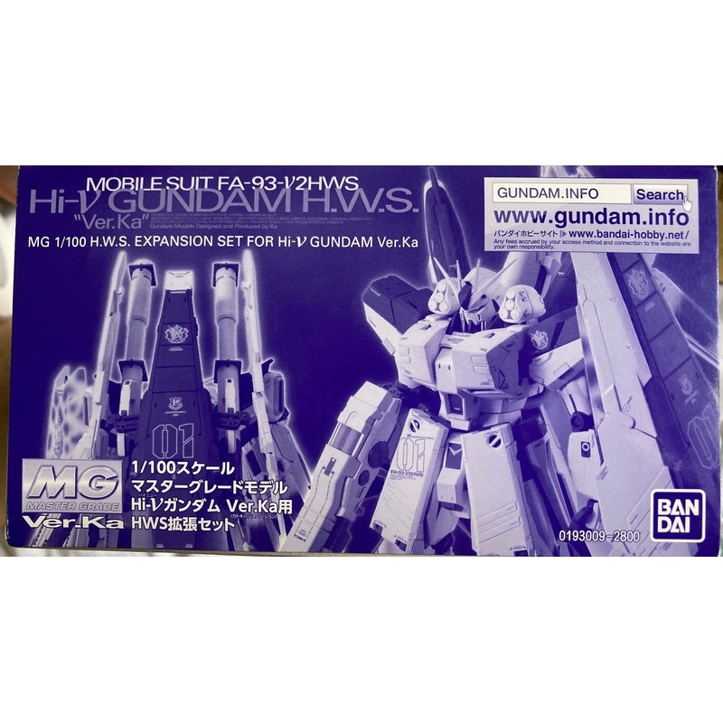 HWS Expansion Set for MG Hi-V Gundam Ver. Ka (Premium