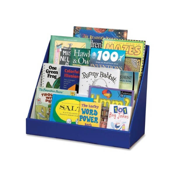 Classroom Keepers Book Shelf, 3-Tiered, Blue, 17"H x 20"W x 10"D