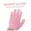 Minkissy 3sets Practical Nylon Body Exfoliating Gloves Bath Towel Gloves