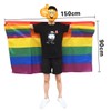 ORFOFE Flag Cape Rainbow Cape Polyester Party Wear Easy Care