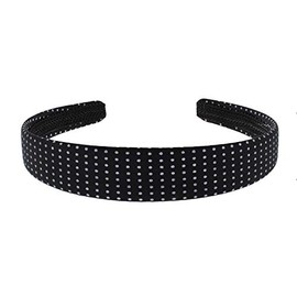 Zac's Alter Ego 1 Inch Black Polka Dot Aliceband/Hairband/Headband - School Accessory