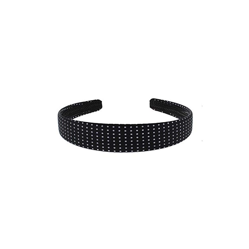 Zac's Alter Ego 1 Inch Black Polka Dot Aliceband/Hairband/Headband -