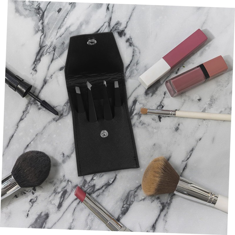 ORFOFE 1 Set Stainless Steel Tweezers Kit with Case Precision