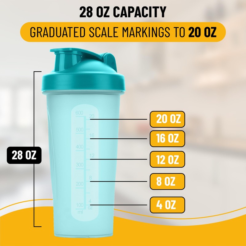 Mr. Pen- Shaker Bottles for Protein Mixes, 28 oz, Protein