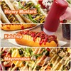 8oz Squeeze Condiment Bottles with Cap, Happybase Reusable Squeeze Containers
