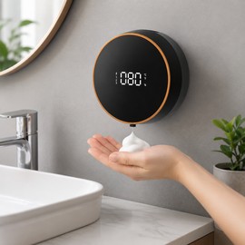 Touchless Soap Dispenser for Bathroom and Kitchen - Automatic Foam Sensor Pump with Type-C Charging and Digital Display