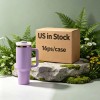 US Rainbow Plated Tumbler 40oz with Handle and Large Capacity