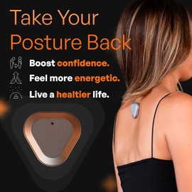 Straight Plus AI Powered Posture Corrector Trainer Device - Upper Back Brace Smart Straightener Office Work Support - Shoulder & Back Postur Corrector Device - Posture Corrector for Women & Men