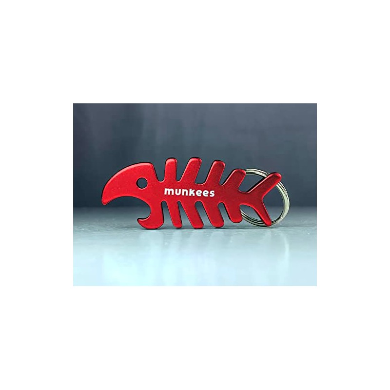 munkees 2 x Key Chain Fish Pendant Figurine Bottle Opener,