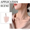 UNICRAFTALE 24pcs Natural Rose Quartz Pendants Gemstone Charms Stone Pendants