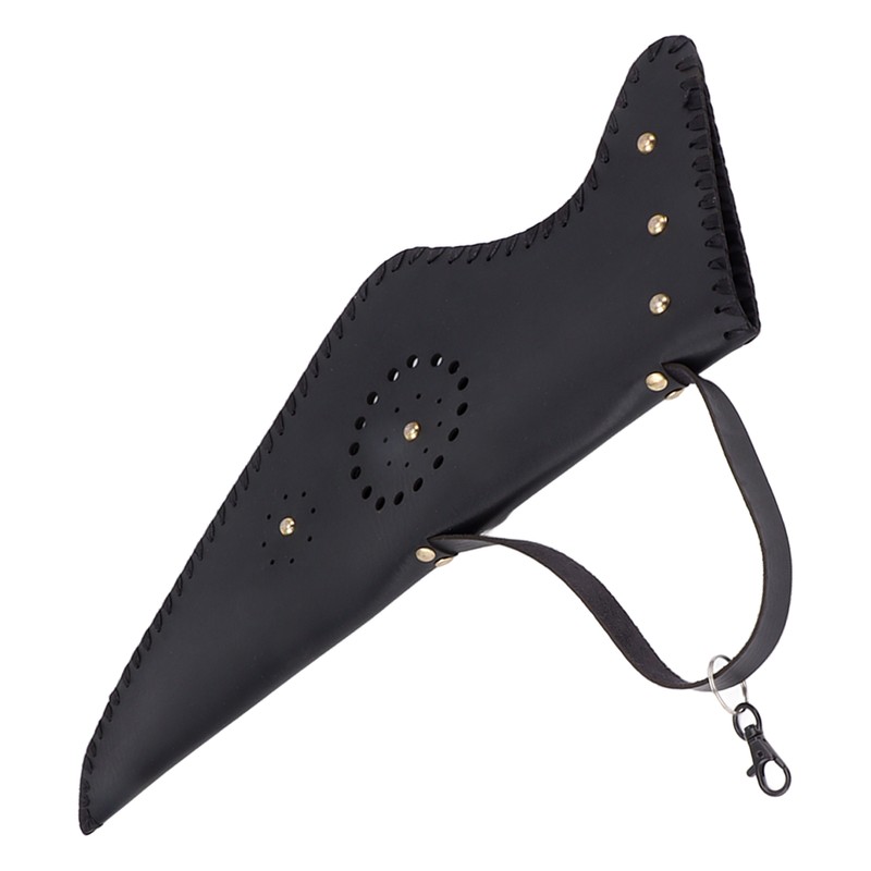 Archery Arrow Holder PU Leather Traditional Shoulder Back Quiver with