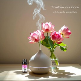 2-Pack Lotus Essential Oil 100% Pure Oganic Plant Natrual Flower Essential Oil for Diffuser Massage Skin Care - 2x10ML