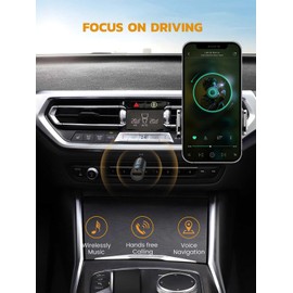 MaedHawk 5.3 Car Bluetooth Aux Adapter, [Stable Connection] 3.5mm Bluetooth Adapter Wireless Audio Receiver for Car Home Stereo Wired Headphones Speaker, Hands Free Calls [Enhanced Mic], [1 Piece]