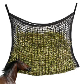 GAOUTO Hay Net for Horses: 120 x 90 cm Farming Hay Net, Hay Net Mesh Size 3 x 3 cm, Feeding Net for 8.5 kg Hay Bag, Hay Bag, Hay Bag, Feeding Time Can Be Extended for Horses