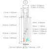 Youmile 100pcs 5mm LED Light Emitting Diode Common Anode 4Pin