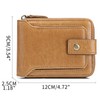 GOIACII Zipper Wallet for Men Genuine Leather RFID Blocking Mens