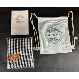 Nalakai Ring Sling Baby Carrier Soft Linen Baby Sling - Black White Check