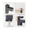 TEYOUQU 2 Piece Adjustable Wood Glass Shelf Bracke F Type