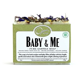 Opas Soap - 100% Natural Baby & Me Fragrance Free Castile Olive Organic Oil Soap with Chamomile