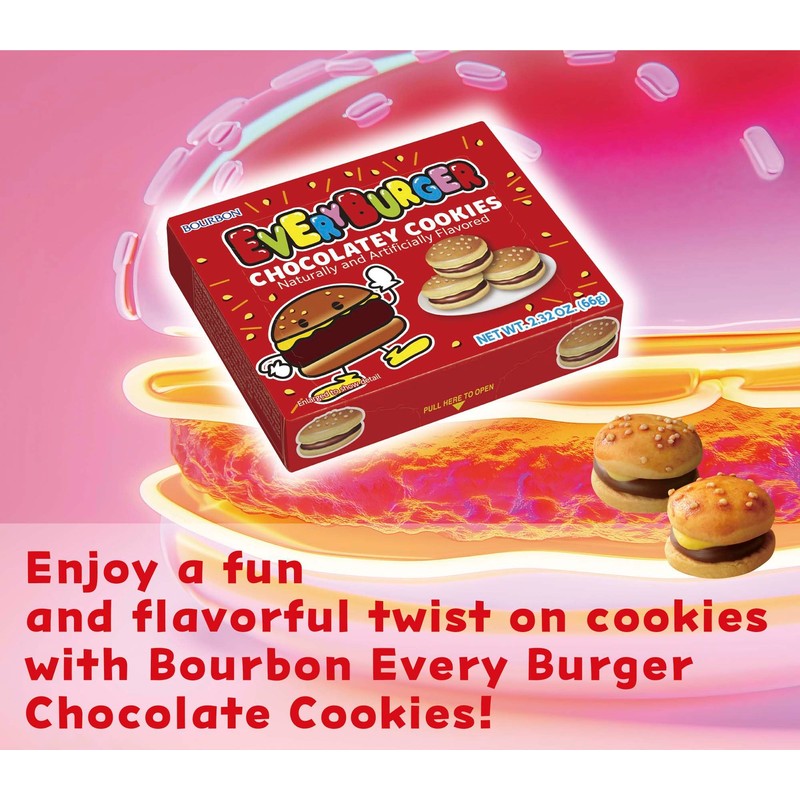 Bourbon Every Burger Chocolate Cookie, 2.32 Ounce (Pack of 10)