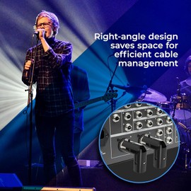 Greluma 1 Piece Adjustable Right Angle XLR Adapter Male to Female 3 Pin XLR 90 Degree Adapter