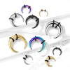 6-00GA Stainless Steel Large Gauge Basic Septum Pincher Rings with