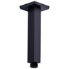 6 Inch Square Ceiling Mount Shower Arm with Flange, Stainless